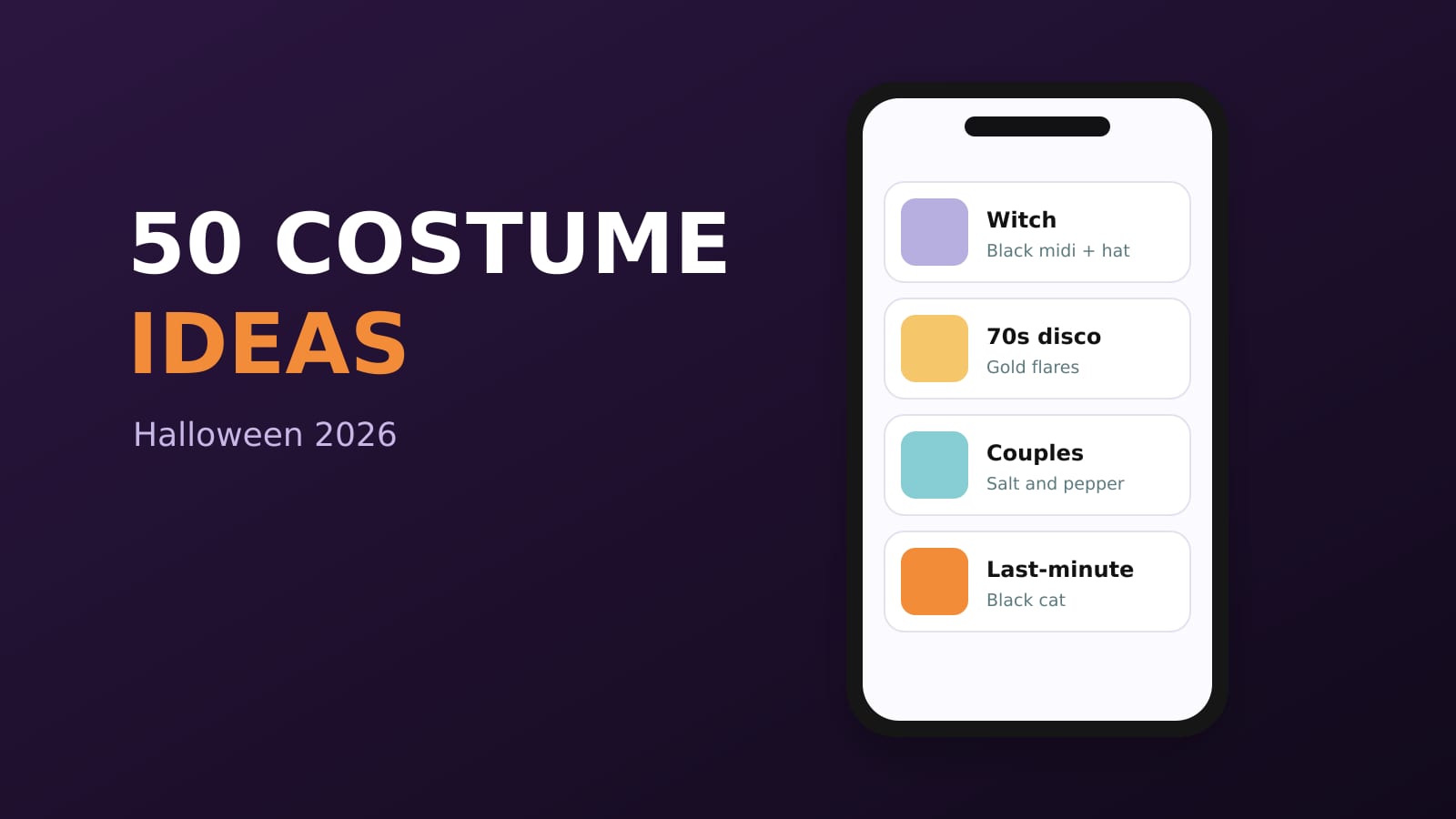 50 Halloween Costume Ideas for 2026 (Easy to Save)