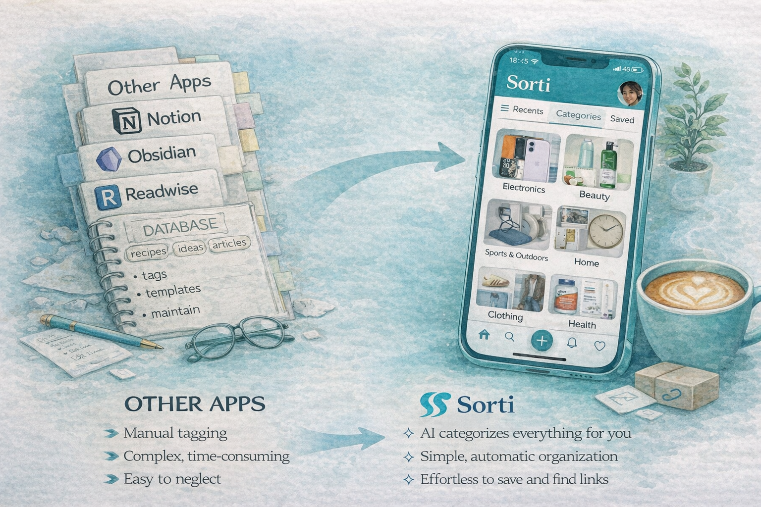 Second Brain Apps vs Sorti: Which Is Actually Better for Saving Links?