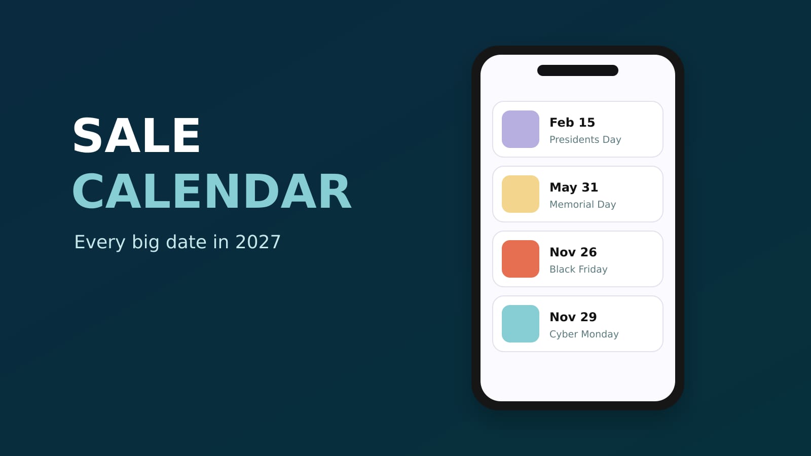 Shopping Calendar 2027: Every Big Sale Date